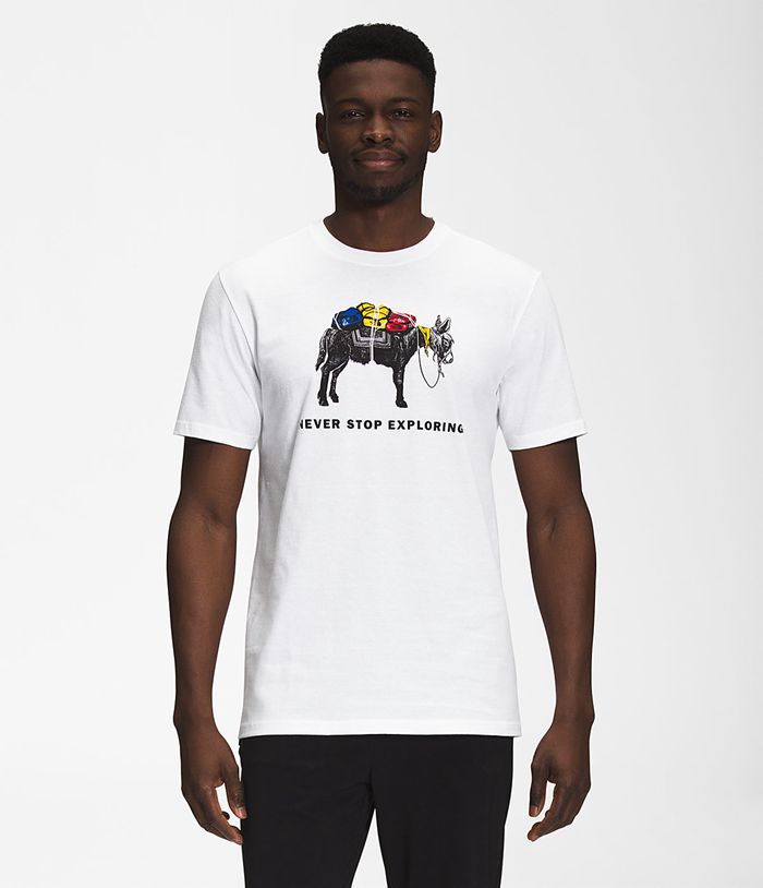 Camiseta The North Face Hombre Blancas Manga Corta Pony Wheels 57124XORZ